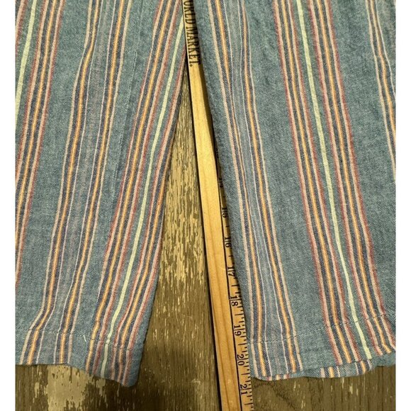 Madewell Blue and Red Striped Wide Leg Pants - Picture 4 of 14